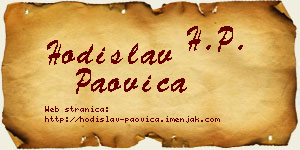 Hodislav Paovica vizit kartica